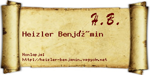 Heizler Benjámin névjegykártya