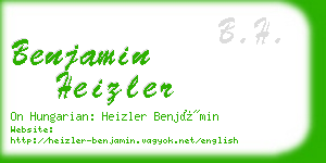 benjamin heizler business card